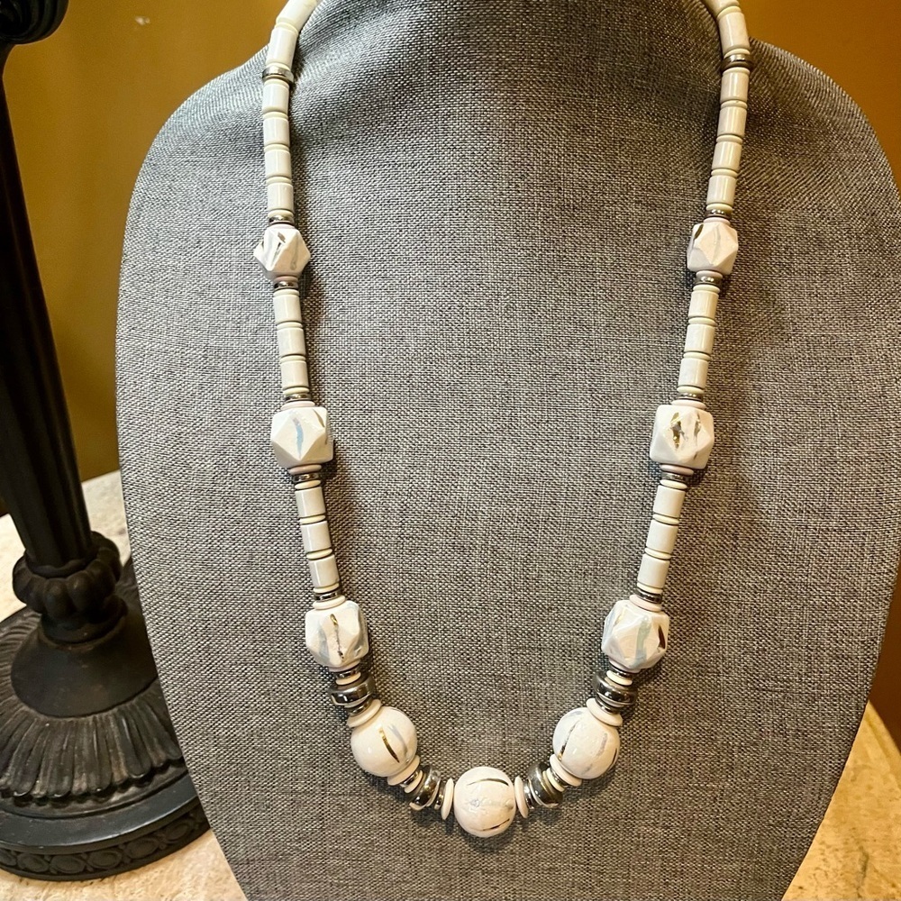 Vintage Japan Ceramic Bead Necklace